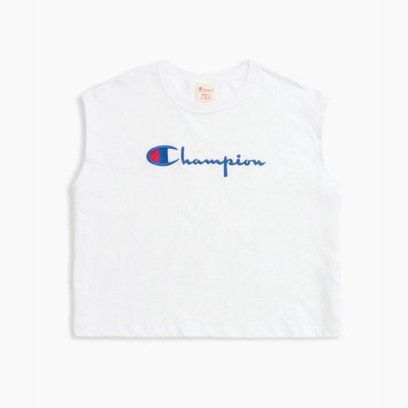 Champion Women's Oversized Boxy Crop Top Sleeveless Shirt Reverse Weave Workout - Picture 6 of 10